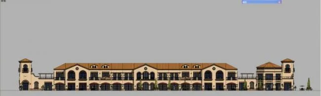 Sketchup Business Model | Low rise commercial buildings, classical style