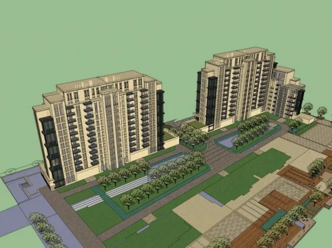 Sketchup Residential Model | High rise Residential Buildings, Residential Buildings, Classical Style