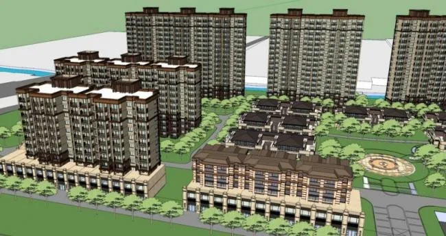 Sketchup Residential Model | High rise Residential Buildings, Residential Buildings, Classical Style