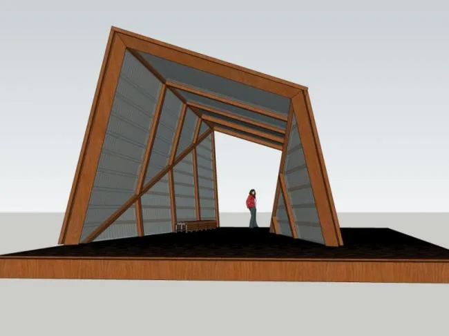 Sketchup Sketch Model | Sketch, Modern Style, Pavilion