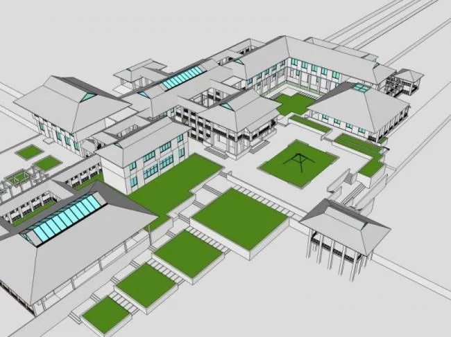 Sketchup Hotel Model | Multi story Hotel, Chinese Style