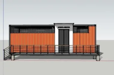 SketchUp Business Model: Modern Commercial Container Design-BIM WORLD