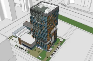 Modern Multi-Story Office Building Model in SketchUp-BIM WORLD