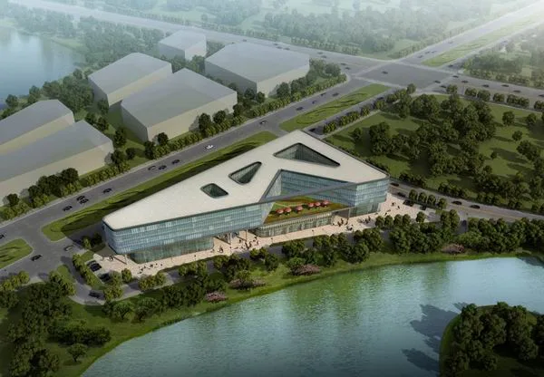SketchUp Model of Nanjing Zhongjian Multi-Story Modern Office Building