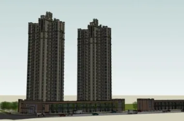 SketchUp Model of a Classic-Style High-Rise Residential Building with Ground-Floor Commercial Space-BIM WORLD