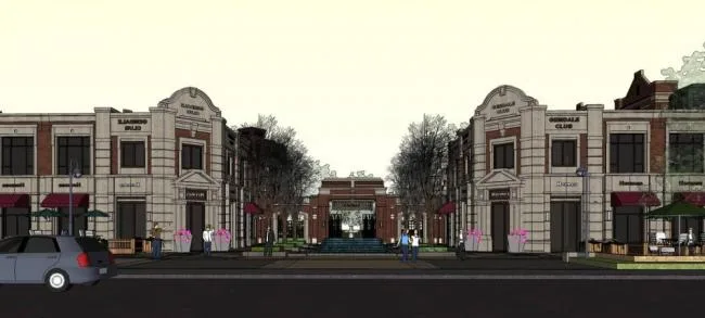 Sketchup Residential Model | Multi story residential building, street side commercial, European style, classical style