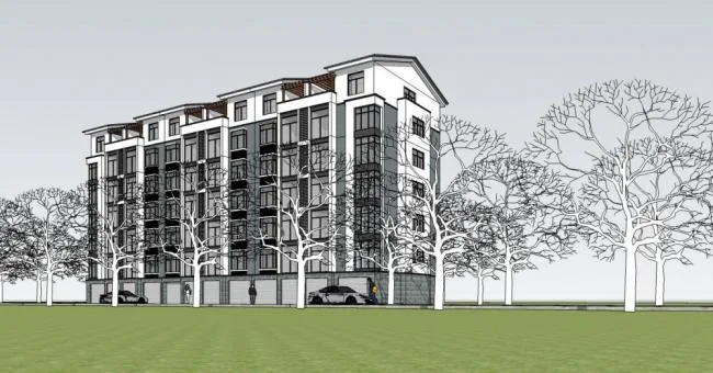 Sketchup Residential Model | Multi story Residence, Residential Building, Garden Villa, Chinese Style