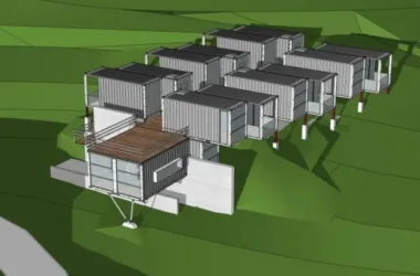 SketchUp Business Model: Modern Container Designs for Commercial Entertainment and Leisure Facilities-BIM WORLD