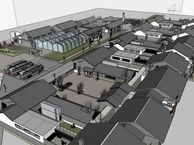 Sketchup Residential Model | Multi story Rural Residences, Chinese Style, Residential Architecture