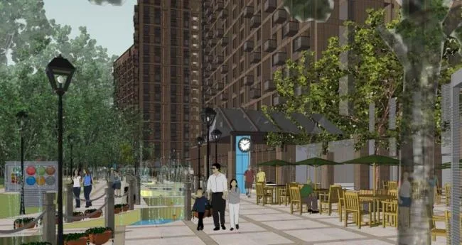 Sketchup Residential Model | High rise apartments, ground floor commercial buildings, residential buildings, modern style
