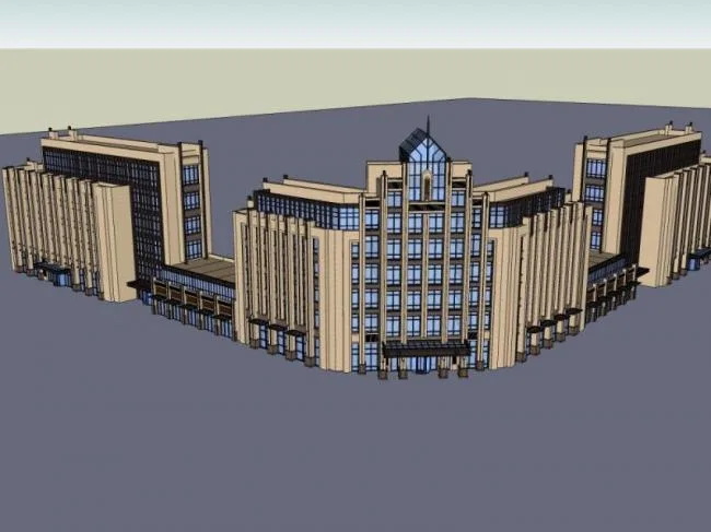 Sketchup Office Model | Multi story Office Building, Modern Style