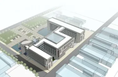 Modern Multi-Story Office Building Model in SketchUp-BIM WORLD