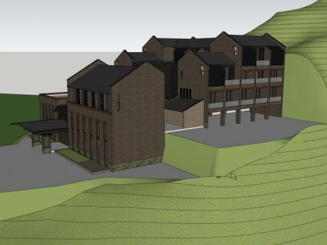 Sketchup Business Model | Multi story Clubhouse, Modern Style