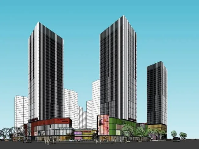 Sketchup Complex Model | Super High rise Commercial Complex, Residential, Modern Style