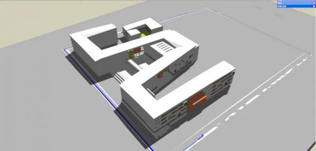 Sketchup School Model | Multi story Elementary School, Campus Educational Architecture, Modern Style