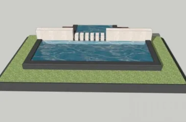 SketchUp Materials for Entrance Water Features: Pool and Landscape Components-BIM WORLD