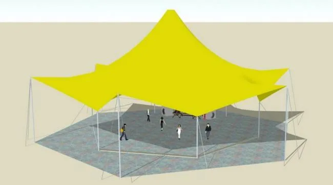 SketchUp Material Model: Stretch Film for Landscape Design