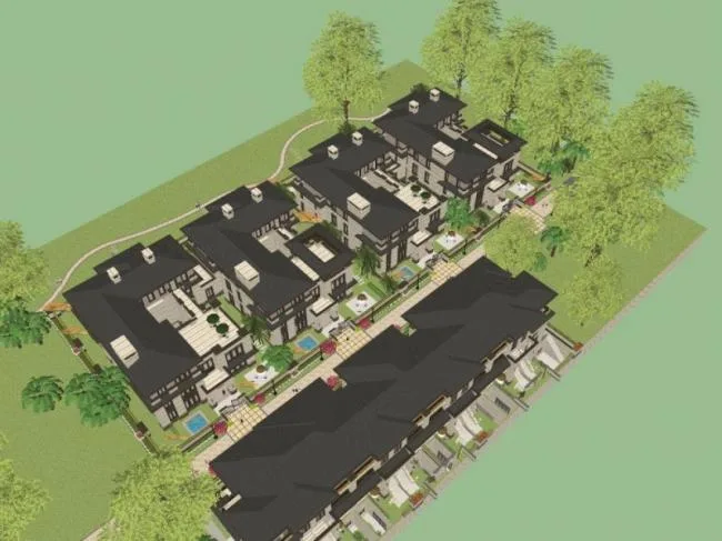 Sketchup Residential Model | Multi story Residence, Western Neoclassical, Garden House
