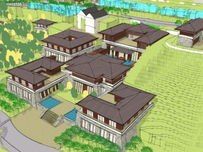 Sketchup Hotel Model | Multi story Hotel, Chinese Style