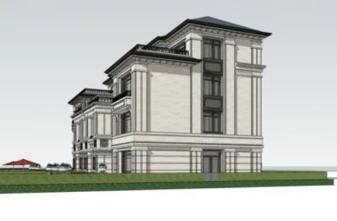 Classical Twin Villa Model in SketchUp-BIM WORLD