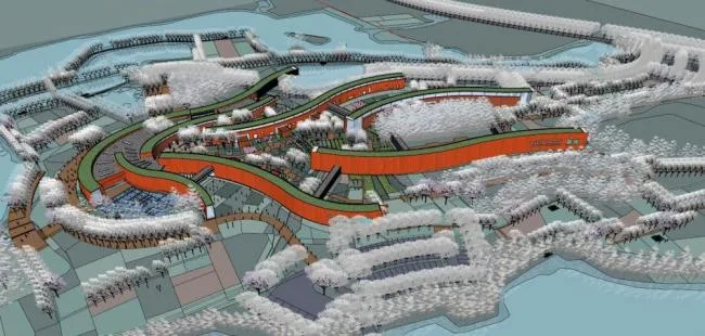 Modern Waterfront Landscape Design in SketchUp
