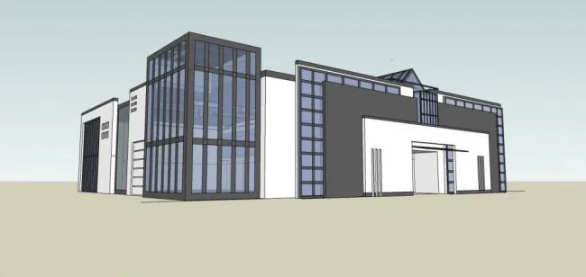 Sketchup Cultural Model | Multi story Archives, Libraries, Museums, New Chinese Style, Cultural Architecture