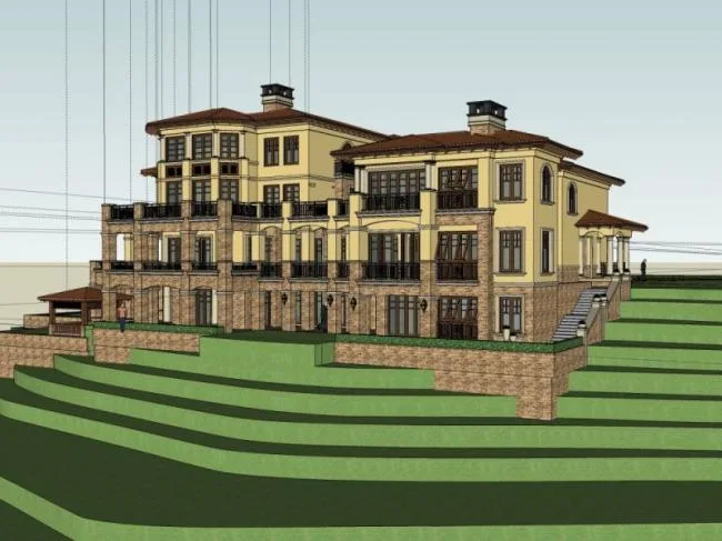Sketchup Business Model | Multi story Club, European Classical Style