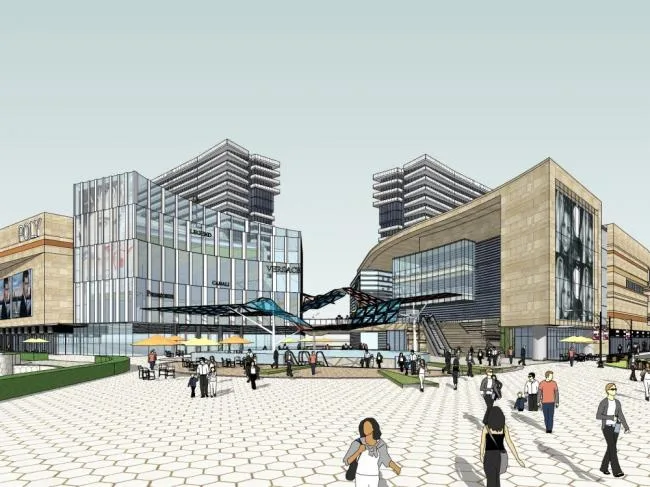 SketchUp Complex Model: Modern Multi-Story High-Rise Mixed-Use Commercial Building