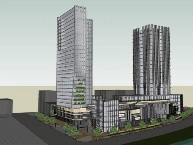 Sketchup Complex Model | Multi story Urban Complex, Residential, Office, Hotel, Modern Style