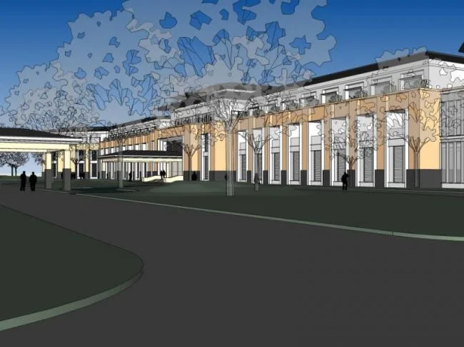 Modern Multi-Story Office Building Model in SketchUp
