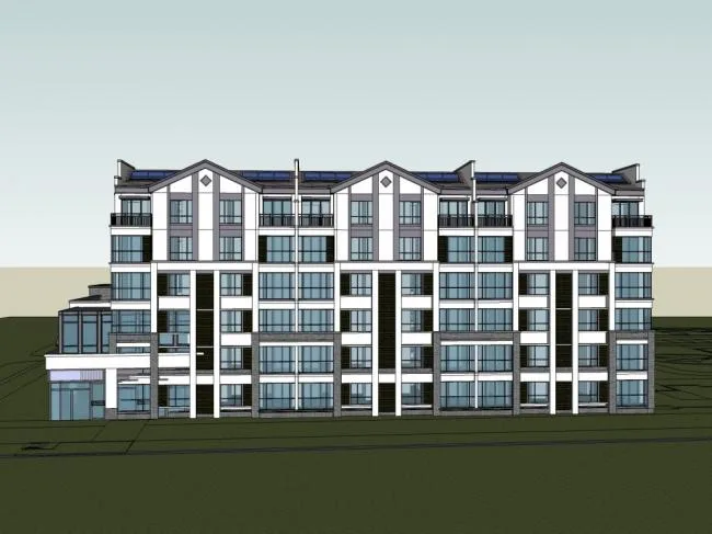 Modern Multi-Story Residential Model in SketchUp