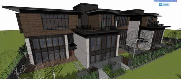 Sketchup Villa Model | Townhouse, Classical Style