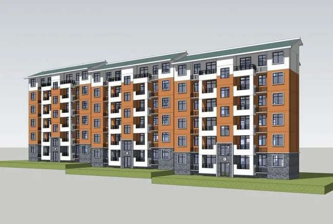 Sketchup Residential Model | Multi story Residence, Residential Building, New Chinese Style