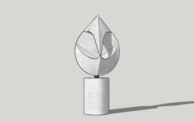 Sketchup Material Model | Landscape Sculpture Sketch Model Material Component, Modern Style