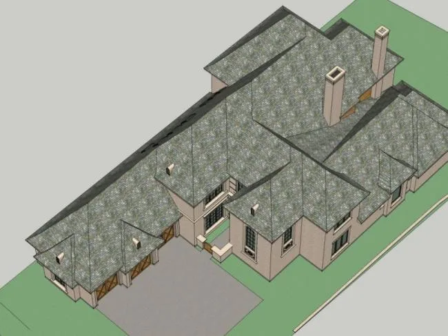 Sketchup Villa Model | Multi row Villa, Modern Style