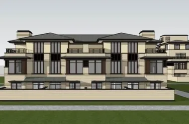 Classical Twin Villa Model in SketchUp-BIM WORLD