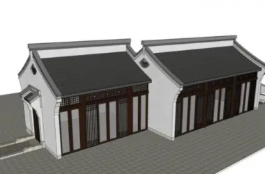 SketchUp Business Model for Chinese-Style Restaurants-BIM WORLD