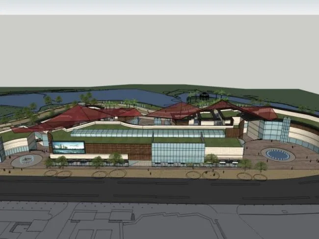 Sketchup Business Model | Multi story commercial building, modern style