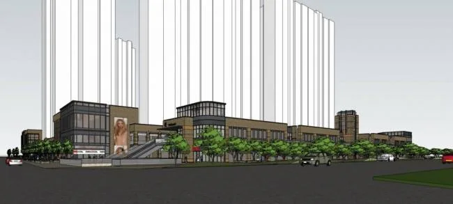 SketchUp Business Model: Simplified European Multi-Story Mall with Classic Commercial Facades