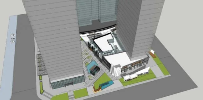 Sketchup Complex Model | High rise Commercial Complex, Modern Style