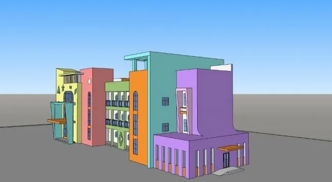 Modern Multi-Story Kindergarten Design | Educational Architecture in SketchUp