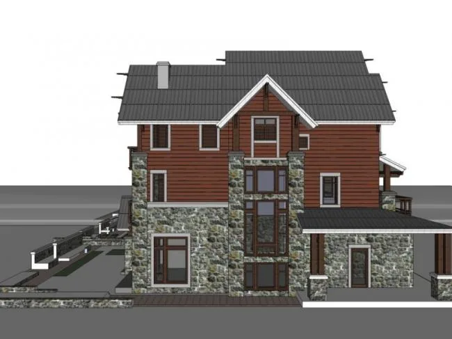 Sketchup Villa Model | Multi row Villa, Modern Style