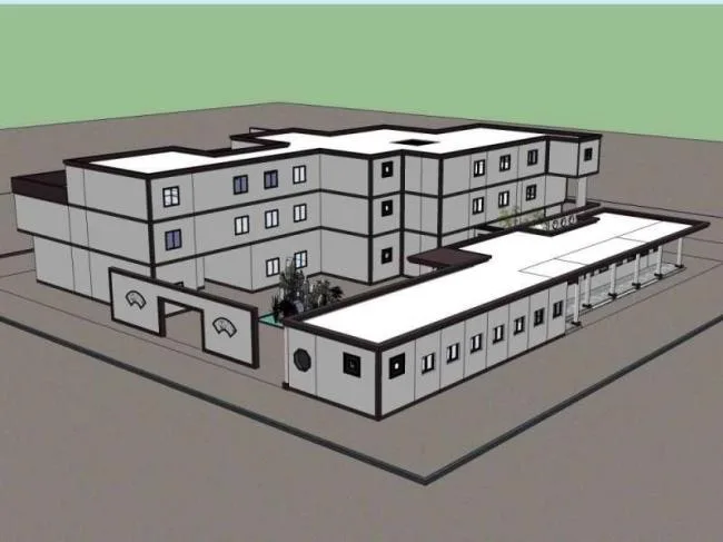 Sketchup Hospital Model | Multi story Hospital, Medical Building, Modern Chinese Style