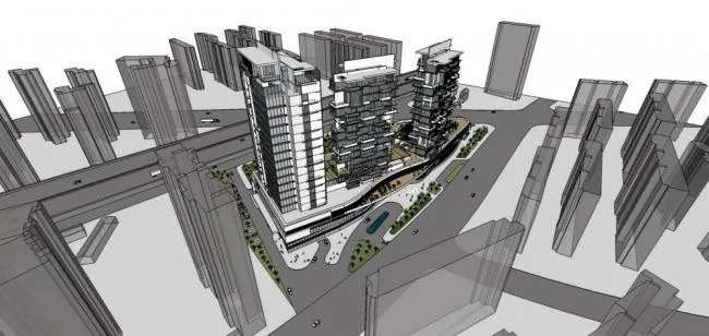 Sketchup Office Model | High rise commercial office building, office building, multi story commercial, modern style