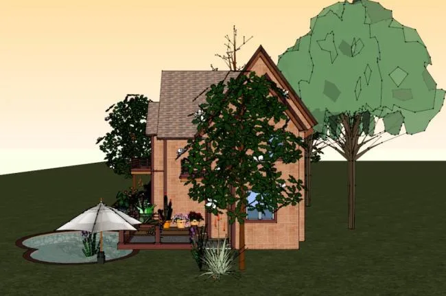 Classical Single-Family Villa Model in SketchUp