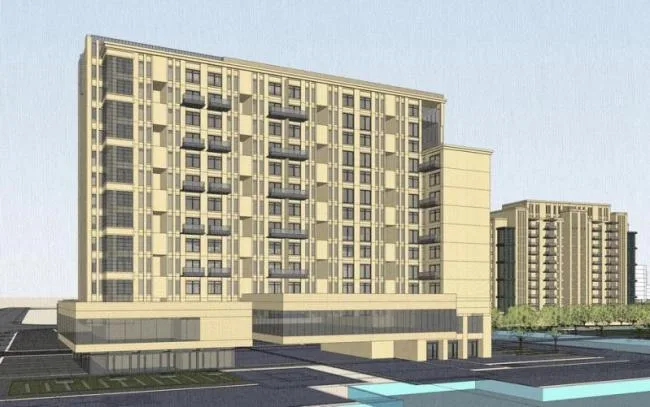 Sketchup Residential Model | High rise Residential Buildings, Ground Floor Commercial, Simplified European Style Commercial Street