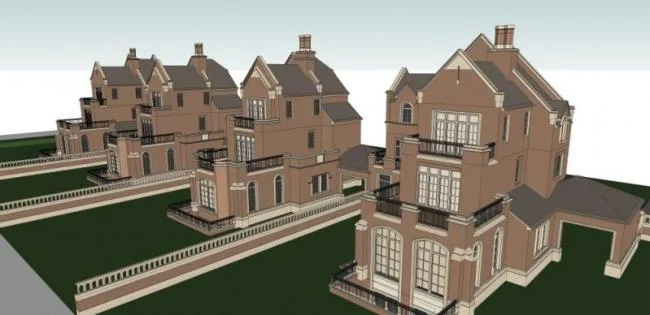 Sketchup Villa Model | Townhouse, Classical Style