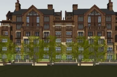 Classical Style Townhouse Villa Model in SketchUp-BIM WORLD