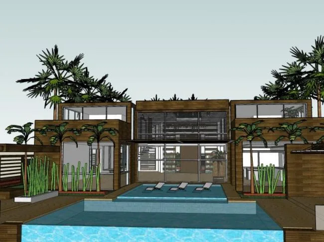 Sketchup Villa Model | Solo Villa, Modern Style