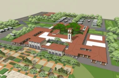 SketchUp Design of a Multi-Story European Classical Style Bus Station on Station Road-BIM WORLD